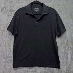 Todd Snyder Polo Shirt Men Sz M Black Pullover Stretch Lyocell Classic Collared
